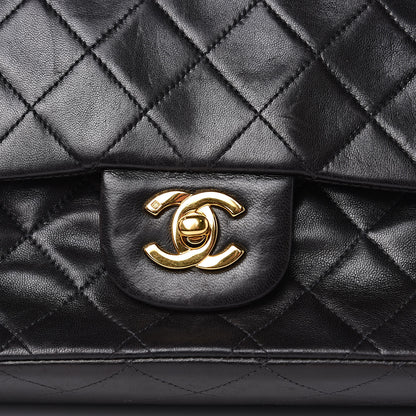Chanel Lambskin Quilted Medium Double Flap Black 11 of 20