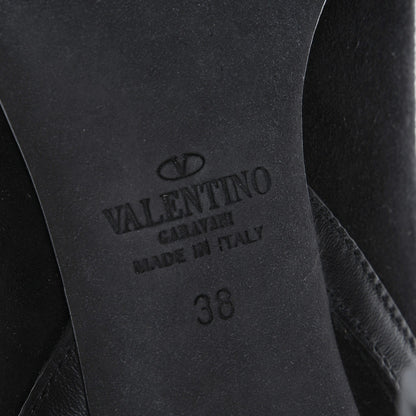 Valentino Garavani Suede Rockstud Double Buckle 100mm Ankle Boots 38 Black 6 of 9