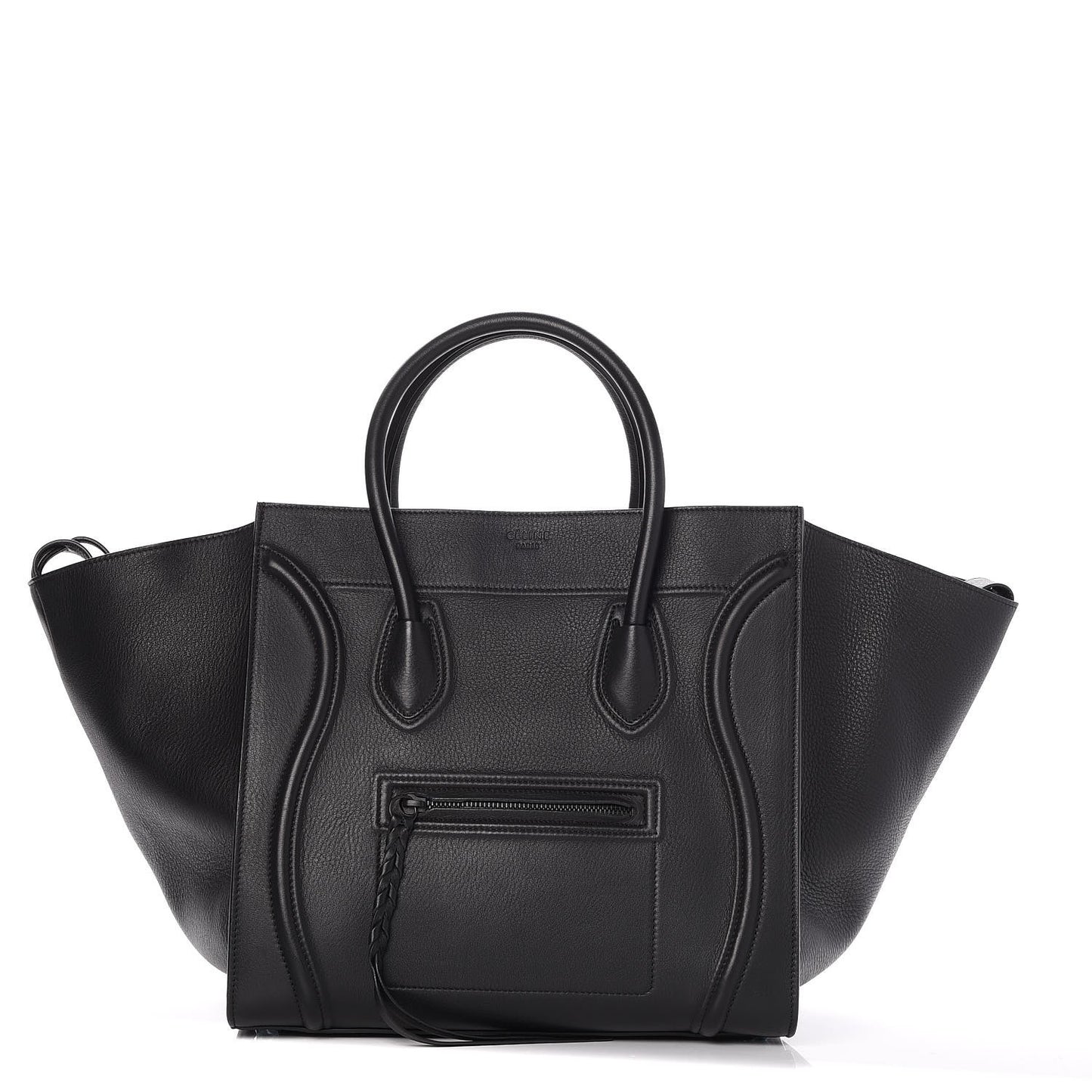 Supple Calfskin Medium Phantom Luggage Black