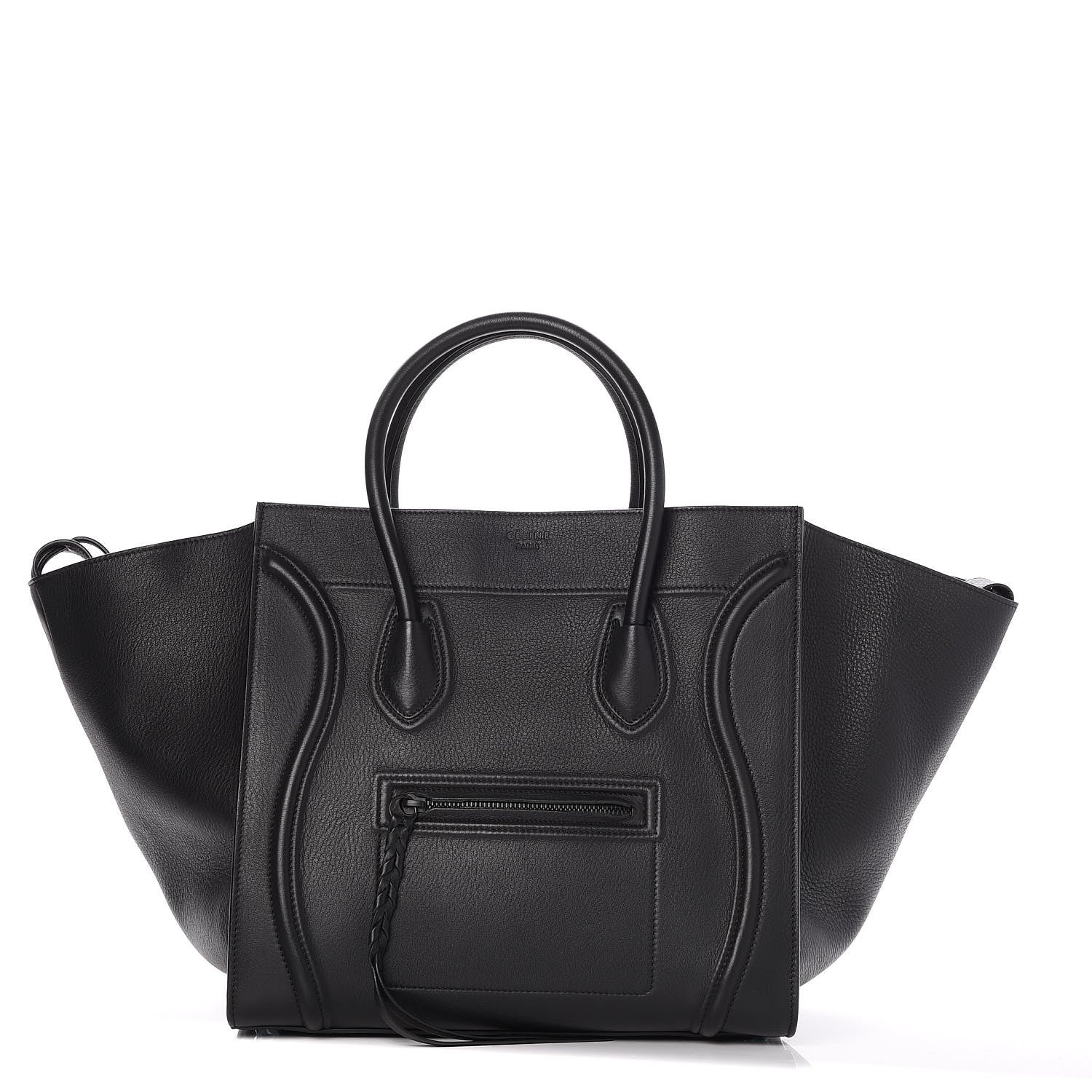 Celine Supple Calfskin Medium Phantom Luggage Black 1 of 8