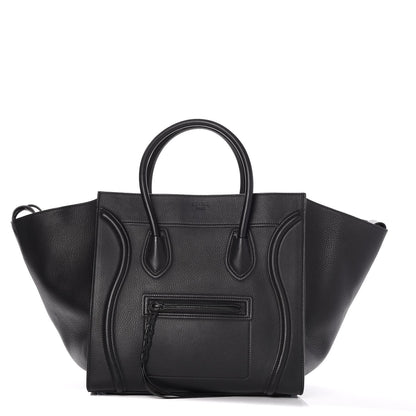 Celine Supple Calfskin Medium Phantom Luggage Black 1 of 8
