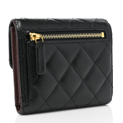 Chanel Caviar Quilted Compact Flap Wallet Black 3 of 9