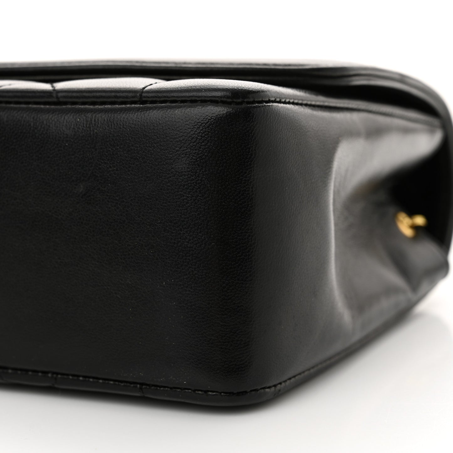 Lambskin Quilted Medium Single Flap Black