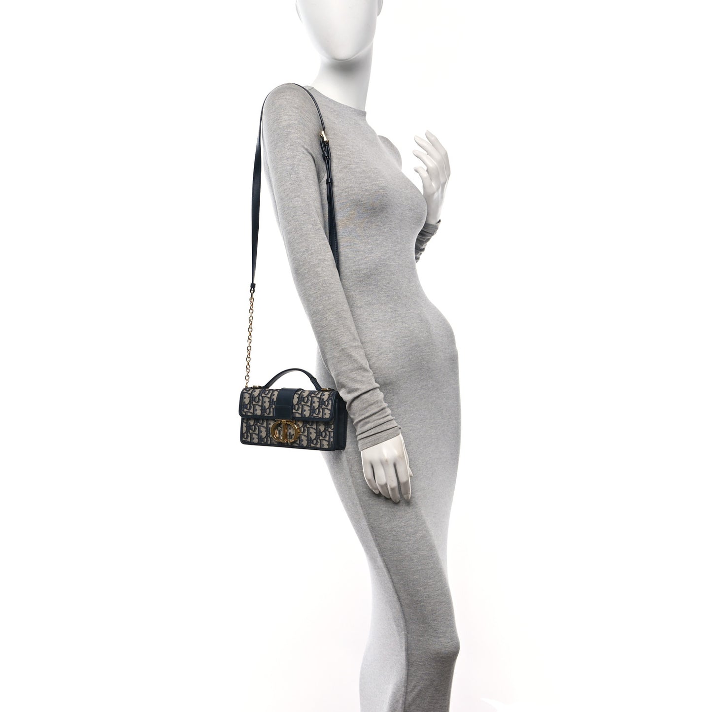 Oblique Miss Montaigne Mini Flap Bag Blue