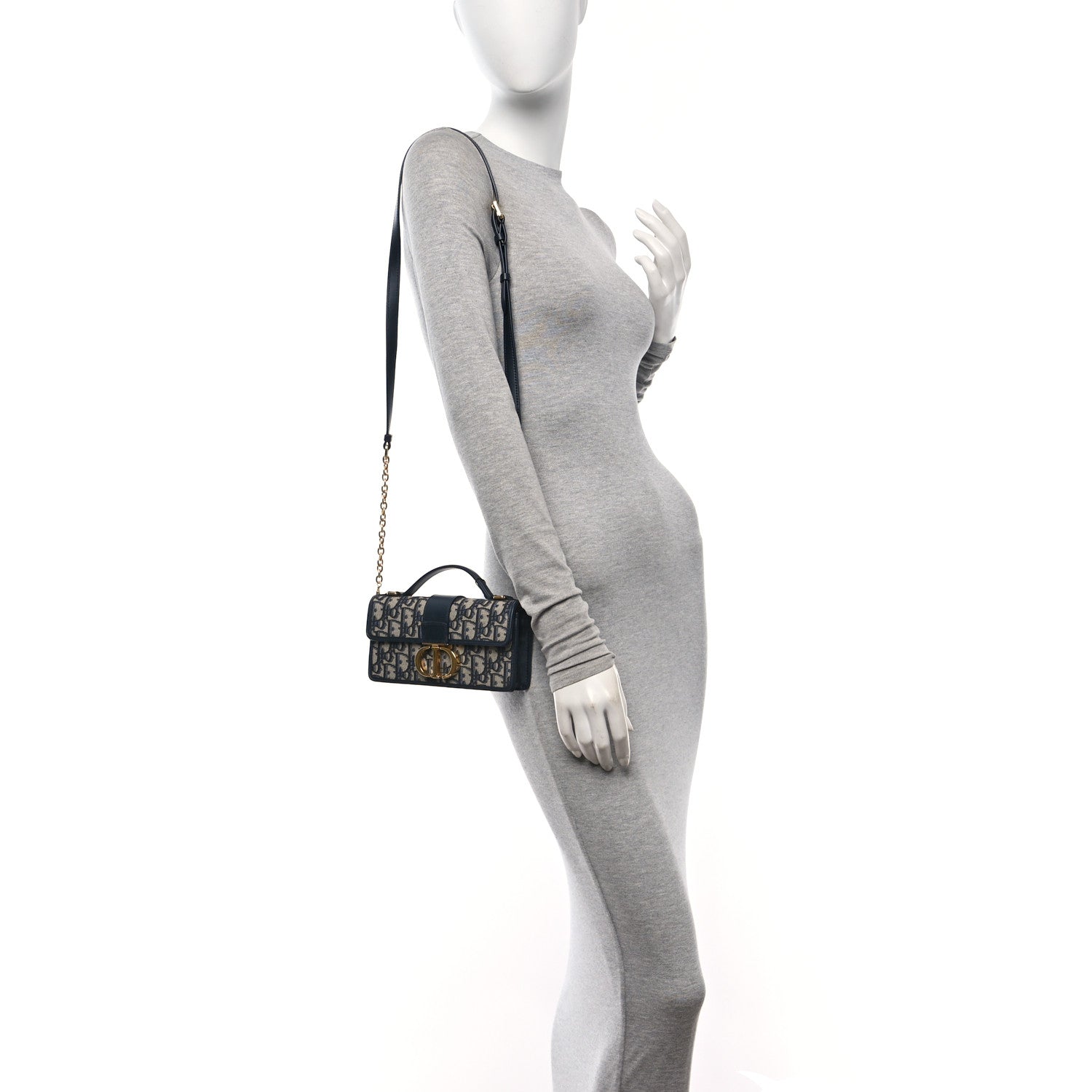 Christian Dior Oblique Miss Montaigne Mini Flap Bag Blue 2 of 11