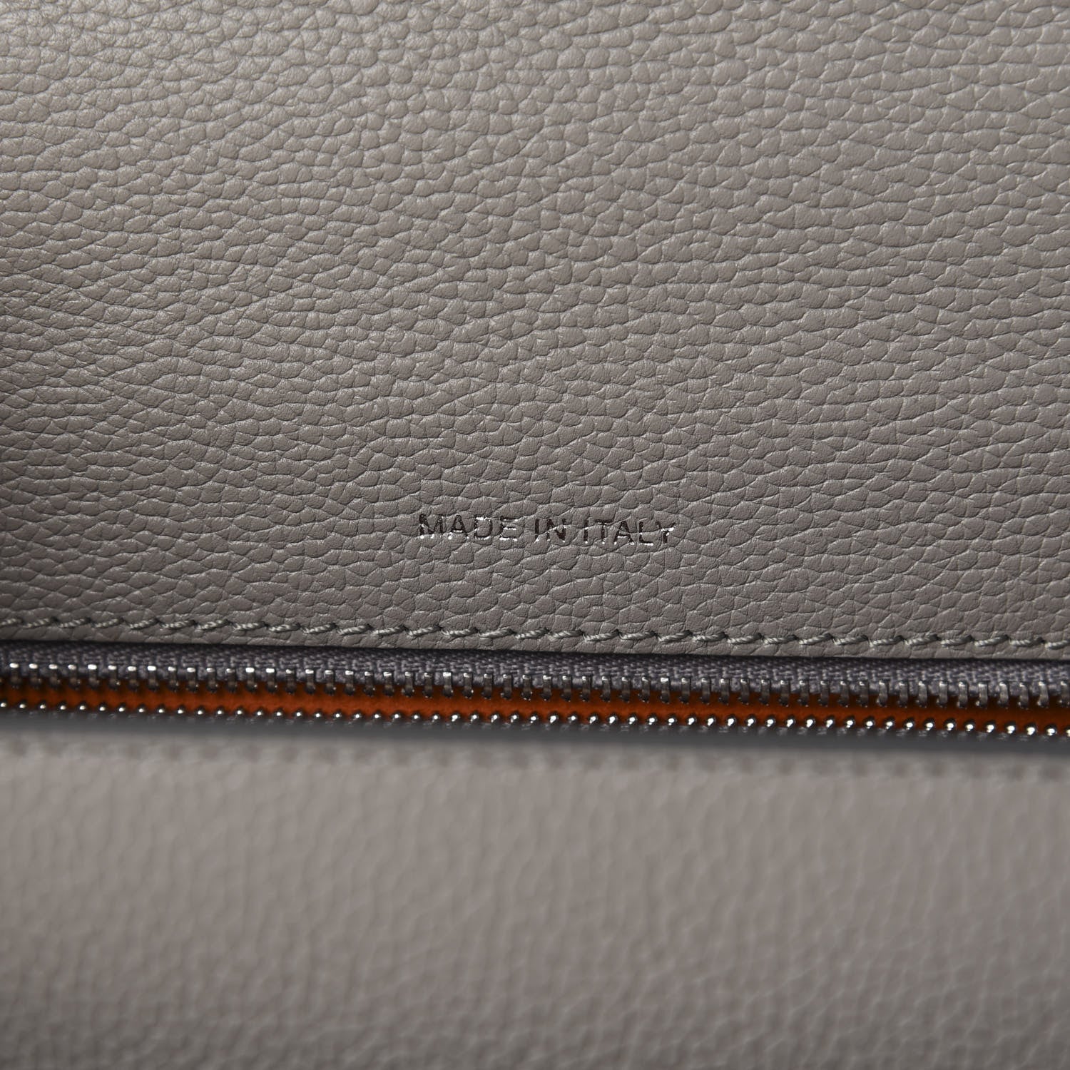 MCM Grained Calfskin Small Patricia Satchel Arch Grey 8 of 10