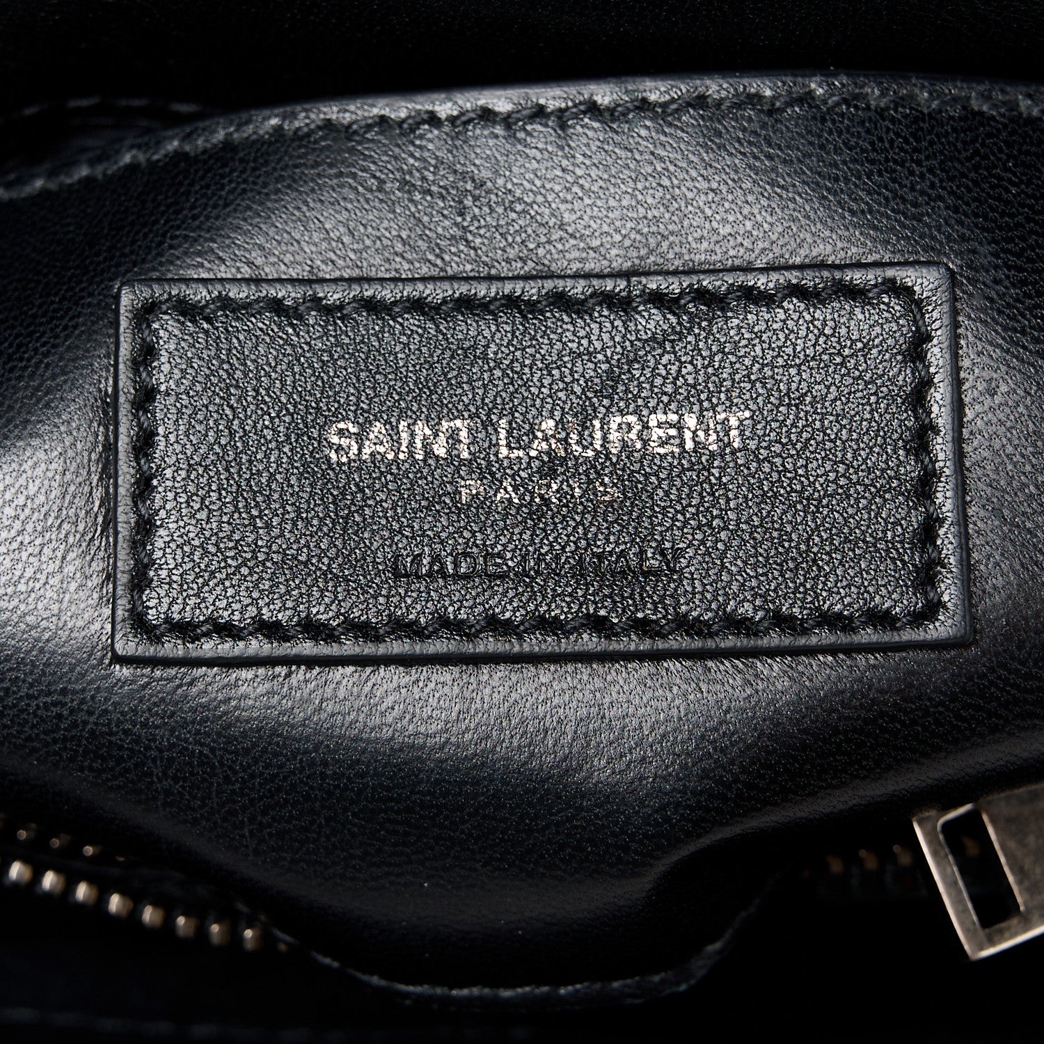Saint Laurent Sheepskin Matelasse Chevron Monogram Medium College Bag Black 7 of 11