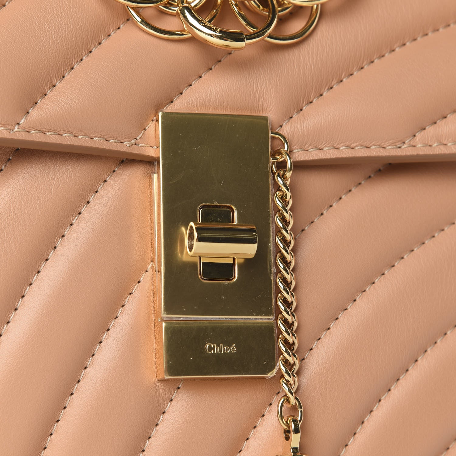 Chloe Calfskin Quilted Mini Drew Bijou Shoulder Bag Blushy Pink 9 of 9