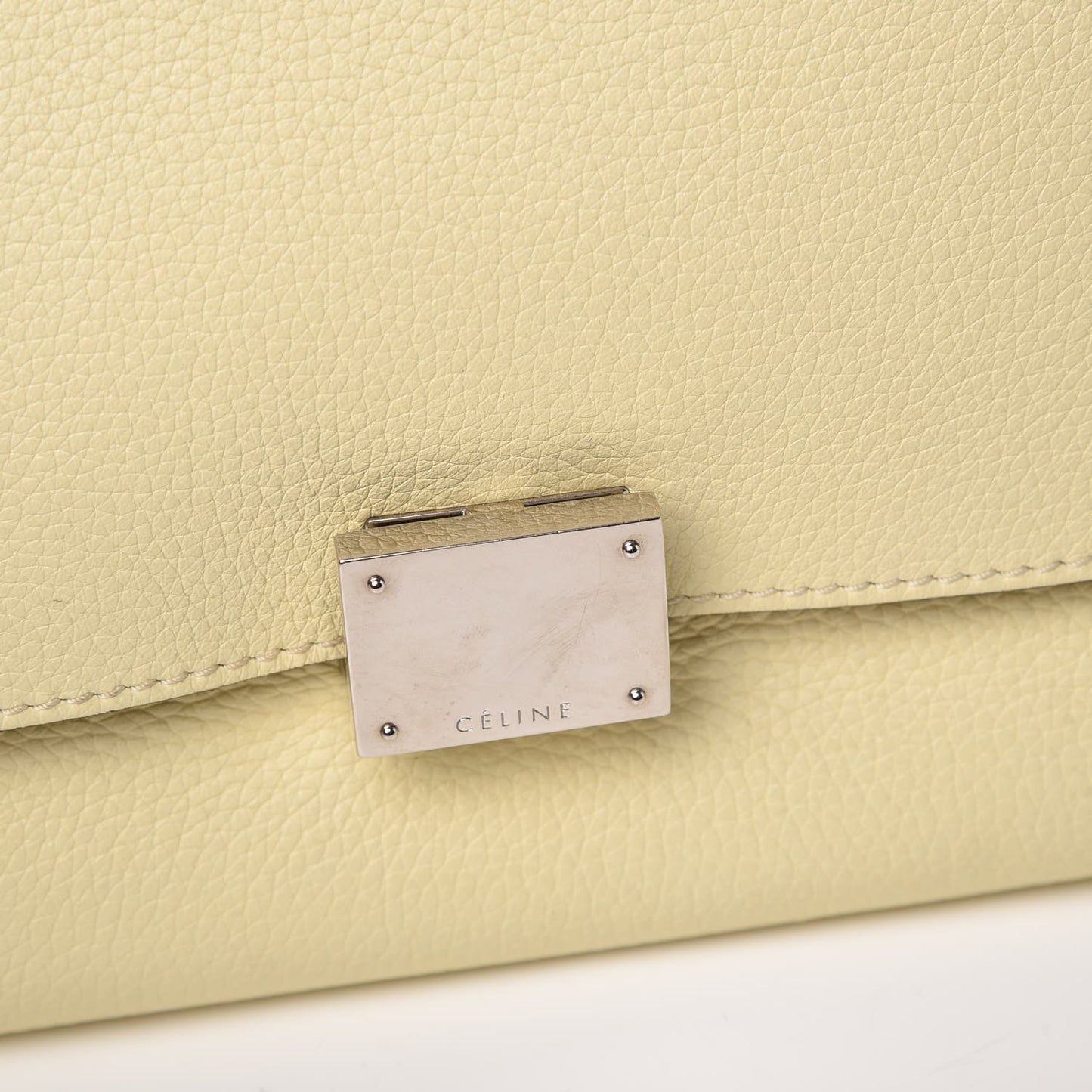Drummed Calfskin Suede Medium Trapeze Butter