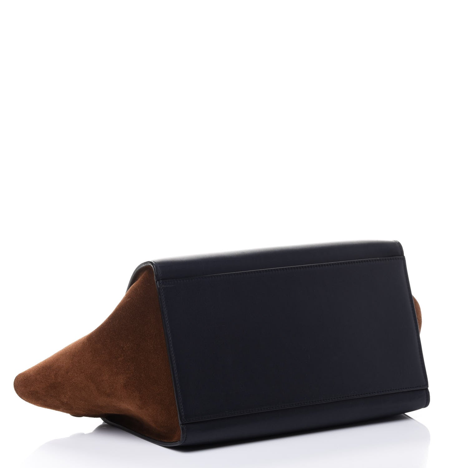 Celine Cobra Calfskin Suede Small Tri-Color Trapeze Natural 3 of 4