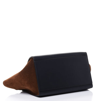 Celine Cobra Calfskin Suede Small Tri-Color Trapeze Natural 3 of 4