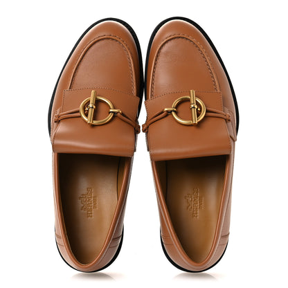 Hermes Calfskin Womens Impact Loafers 36 Naturel 2 of 13