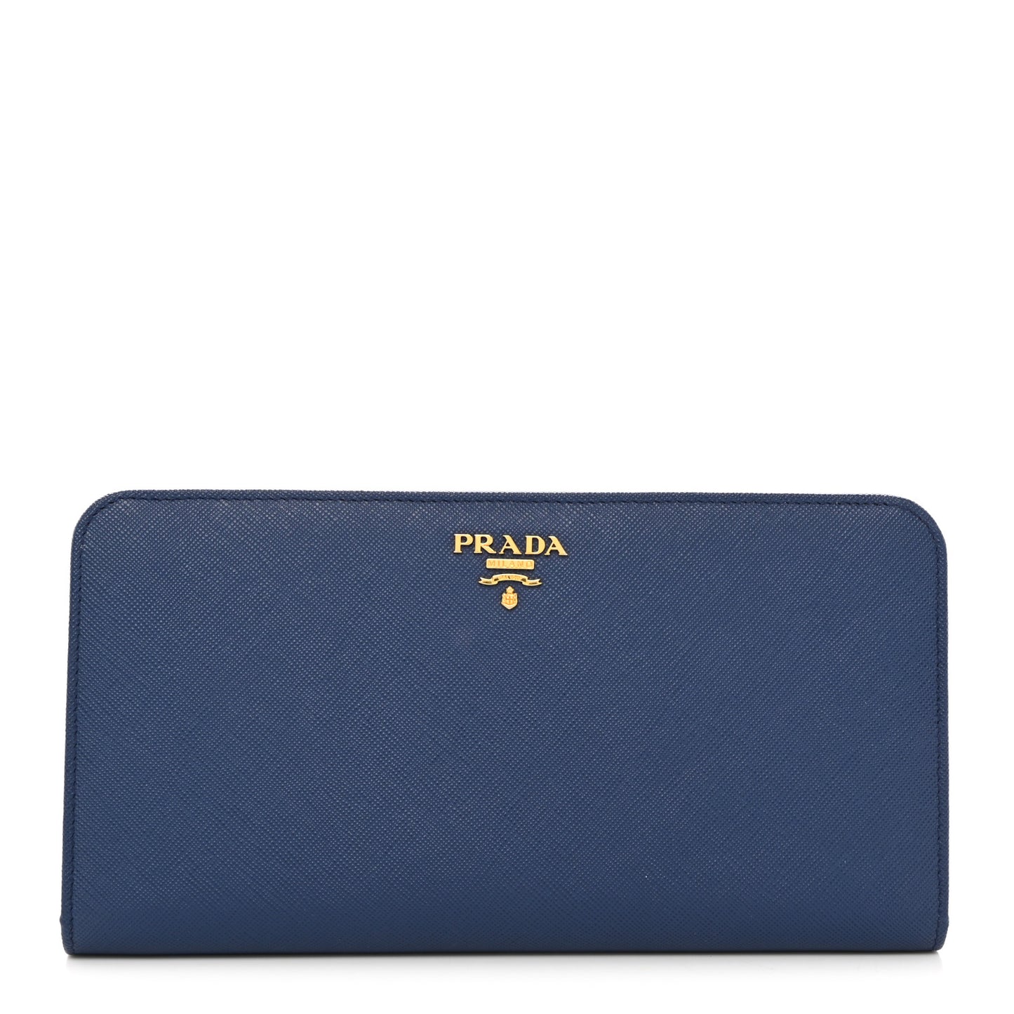 Saffiano Metal Double Snap Travel Wallet Cobalto