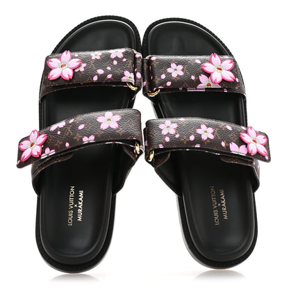 Louis Vuitton LV X TM Monogram LV Sunset Flat Comfort Mule 38 Sakura Brown 2 of 9
