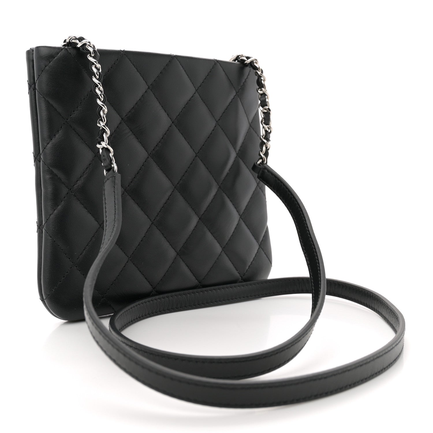 Chanel Lambskin Quilted Crossbody Bag Black 3 of 10