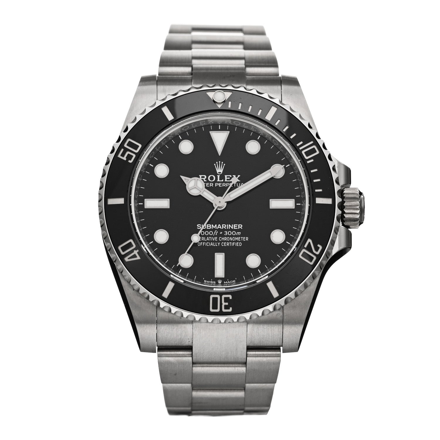 Rolex Stainless Steel 41mm Oyster Perpetual Submariner Watch Black 124060 1 of 5