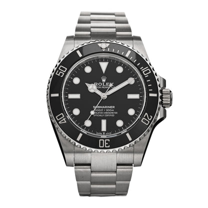 Rolex Stainless Steel 41mm Oyster Perpetual Submariner Watch Black 124060 1 of 5