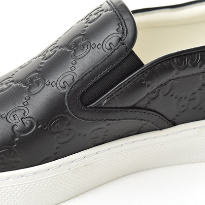 Gucci Guccissima Mens Dublin Slip On Sneakers 7.5 Black 11 of 12