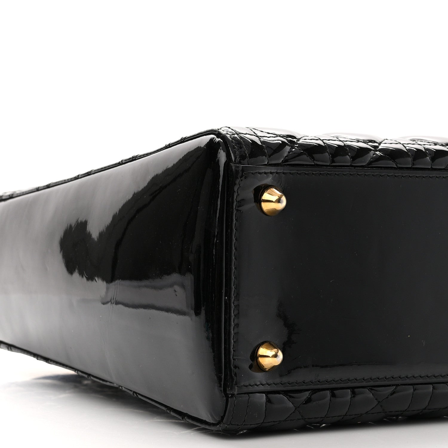 Christian Dior Patent Cannage Large Lady Dior Black 9 of 10