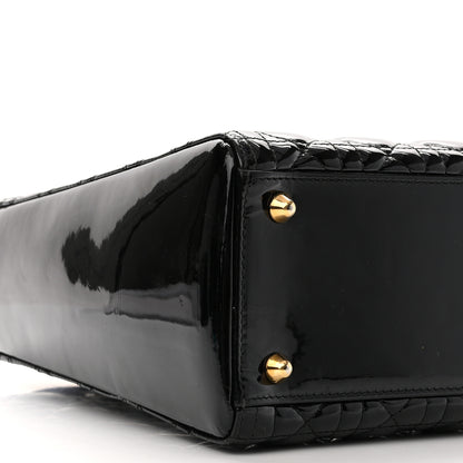 Christian Dior Patent Cannage Large Lady Dior Black 9 of 10