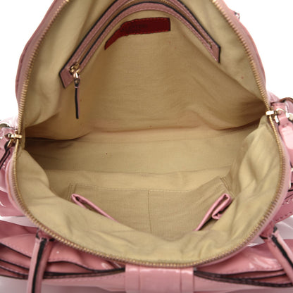 Valentino Garavani Patent Lacca Bow Dome Tote Pop Gardenia 5 of 6