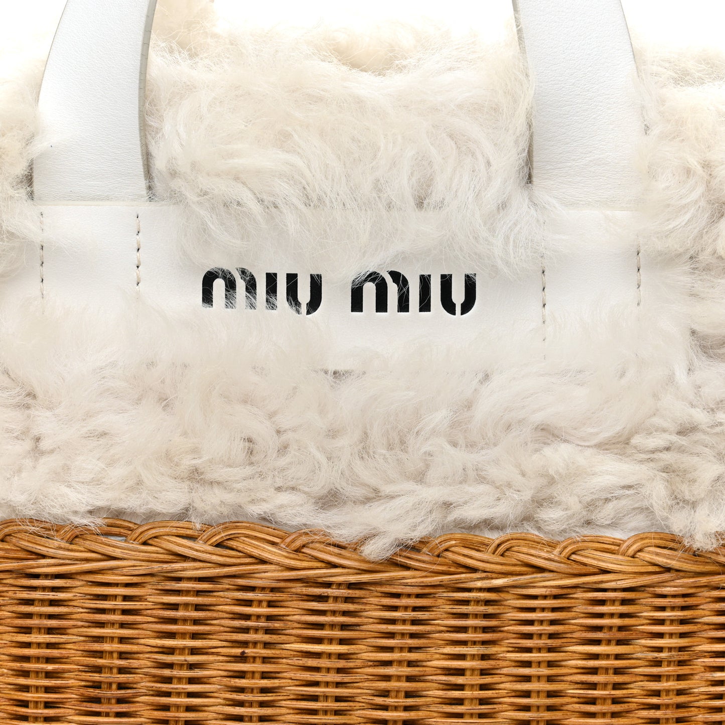 Montone Midolli Basket Bag White Miel