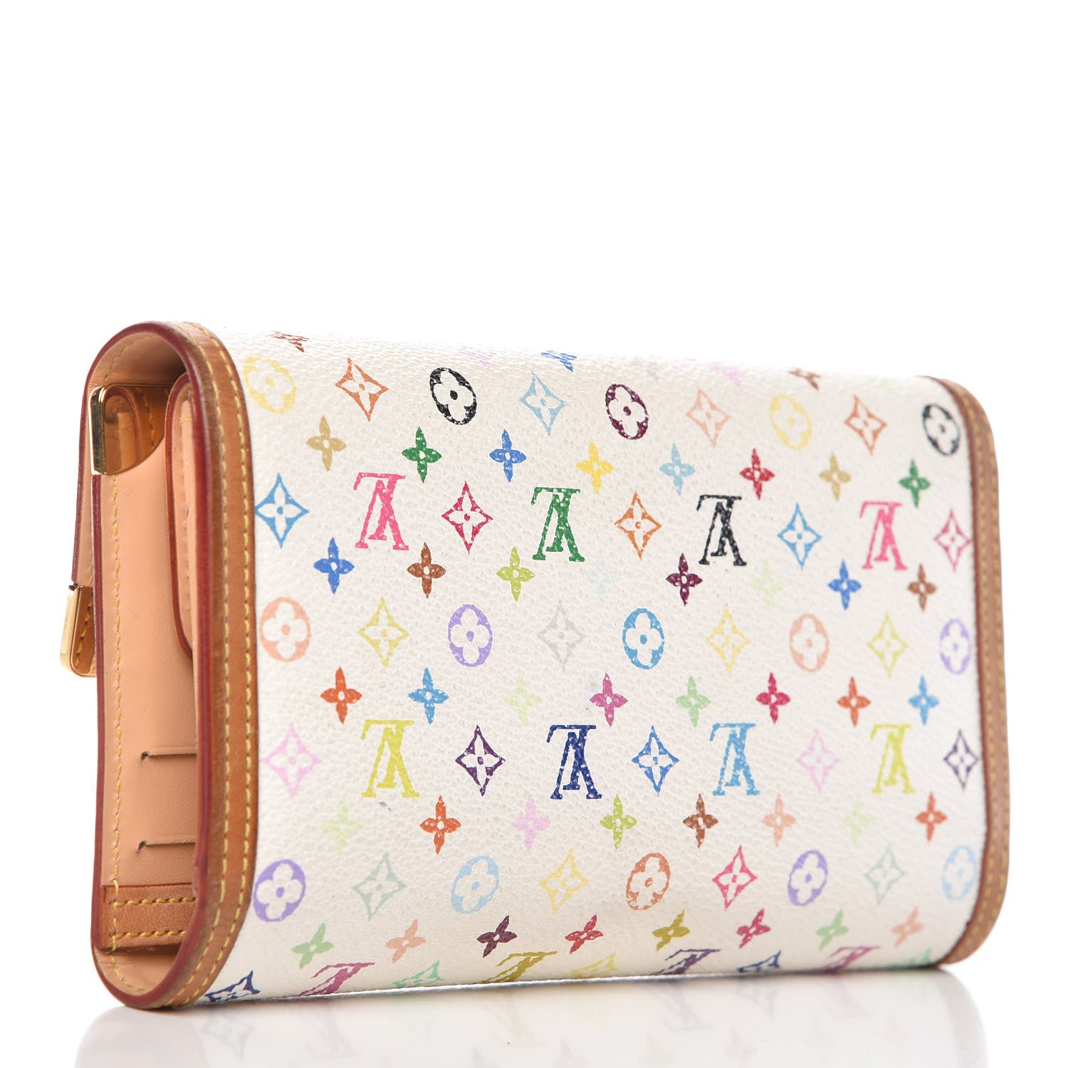 Louis Vuitton Monogram Multicolor Porte Tresor International Wallet White 3 of 17