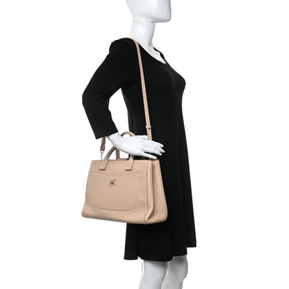Chanel Grained Calfskin Small Neo Executive Shopper Tote Beige 2 of 11