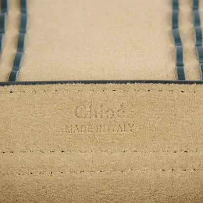 Chloe Suede Calfskin Braided Mini Hudson Shoulder Bag Cloudy Blue 6 of 8