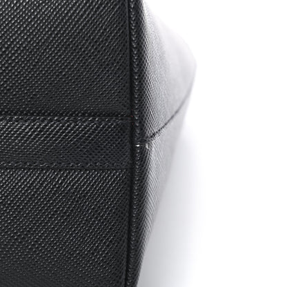 Prada Saffiano Cuir Shopping Tote Black Fuoco 12 of 12