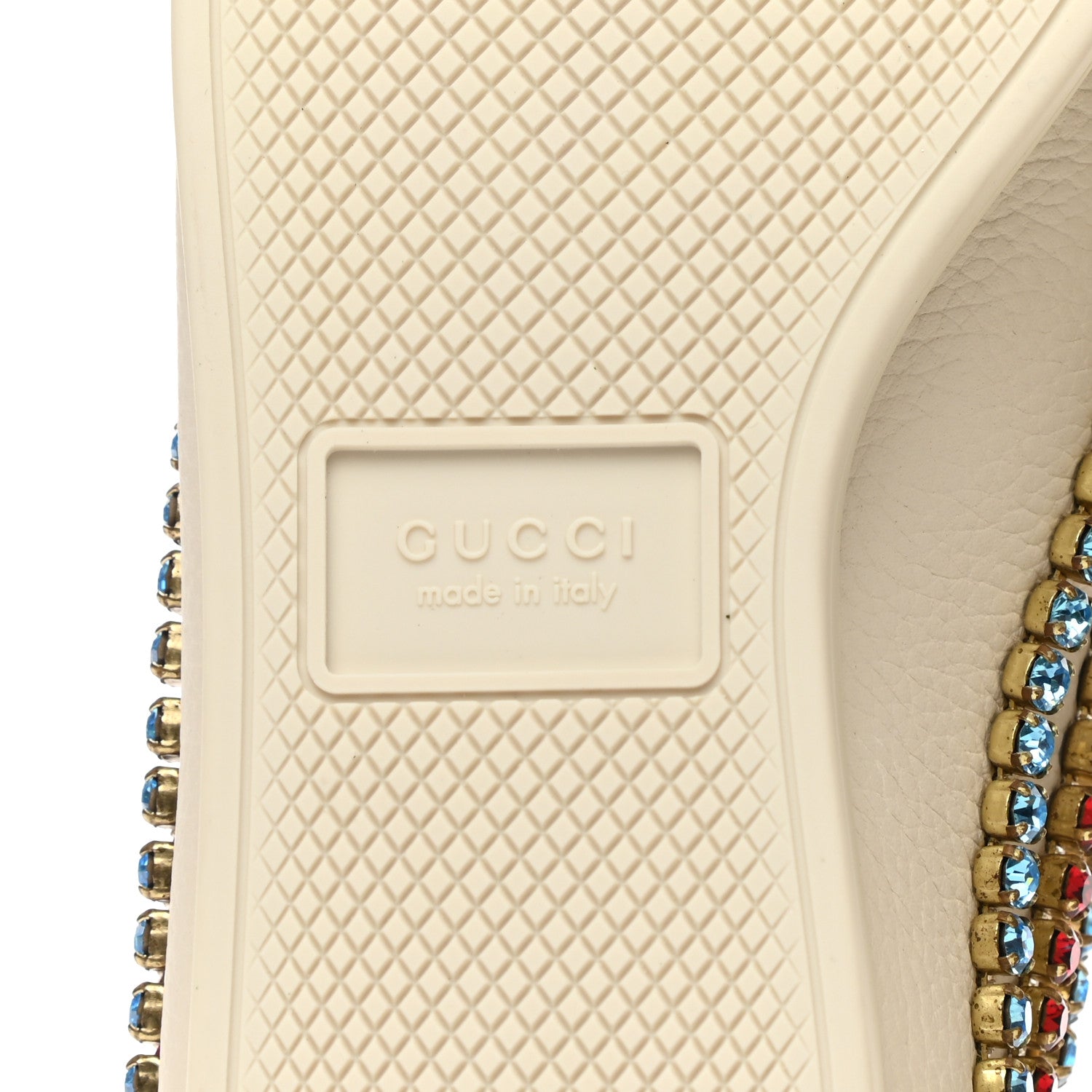 Gucci Calfskin Crystal Womens Falacer Sneakers 36.5 White 6 of 9