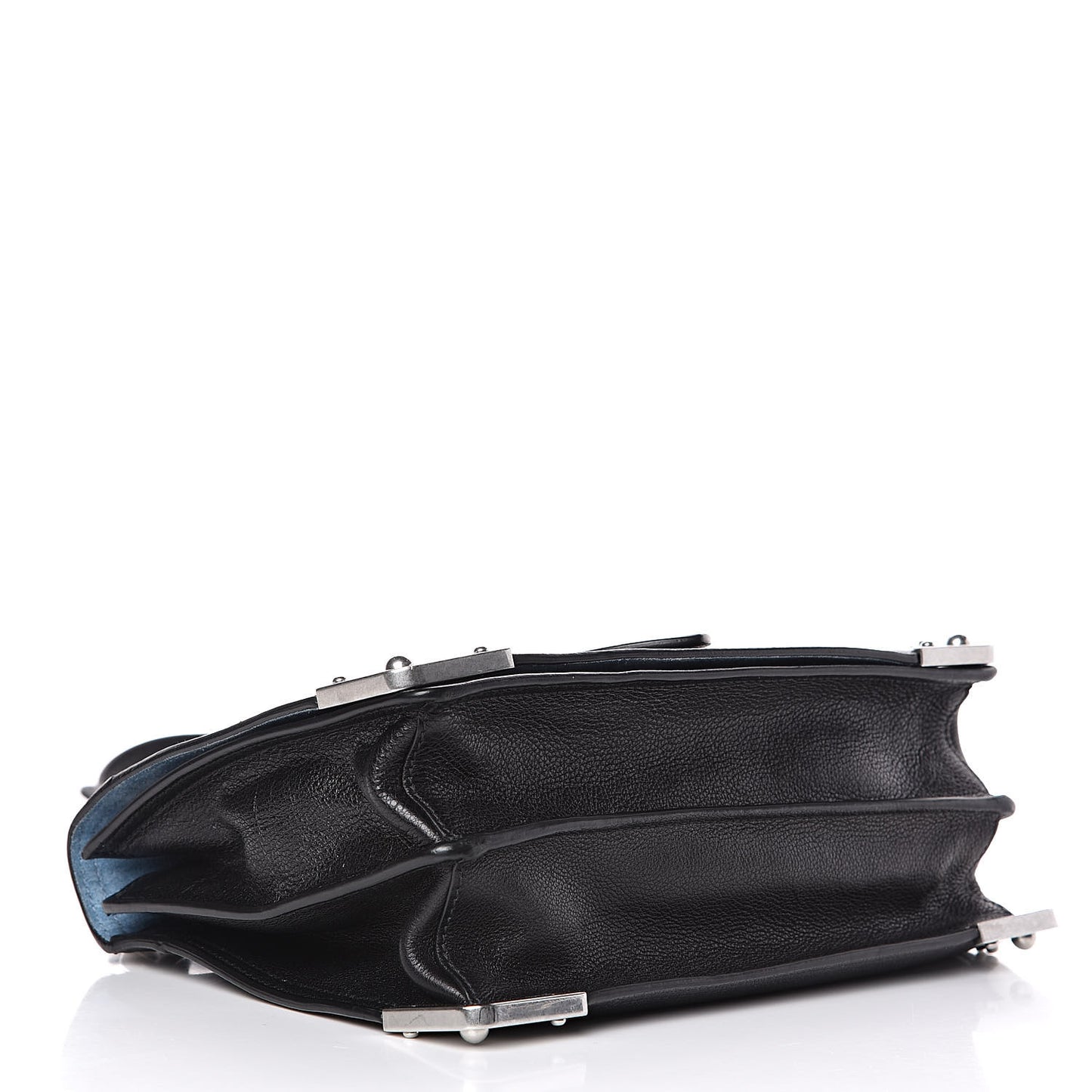 Glace Calf Large Soft Cahier Bag Black Astrale