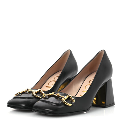 Gucci Malaga Kid Horsebit 75mm Pumps 38 Black 4 of 11