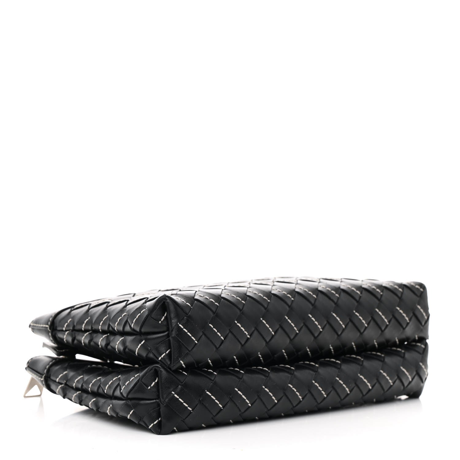 Bottega Veneta Nappa Intrecciato Duo Bag Black Natural 4 of 12