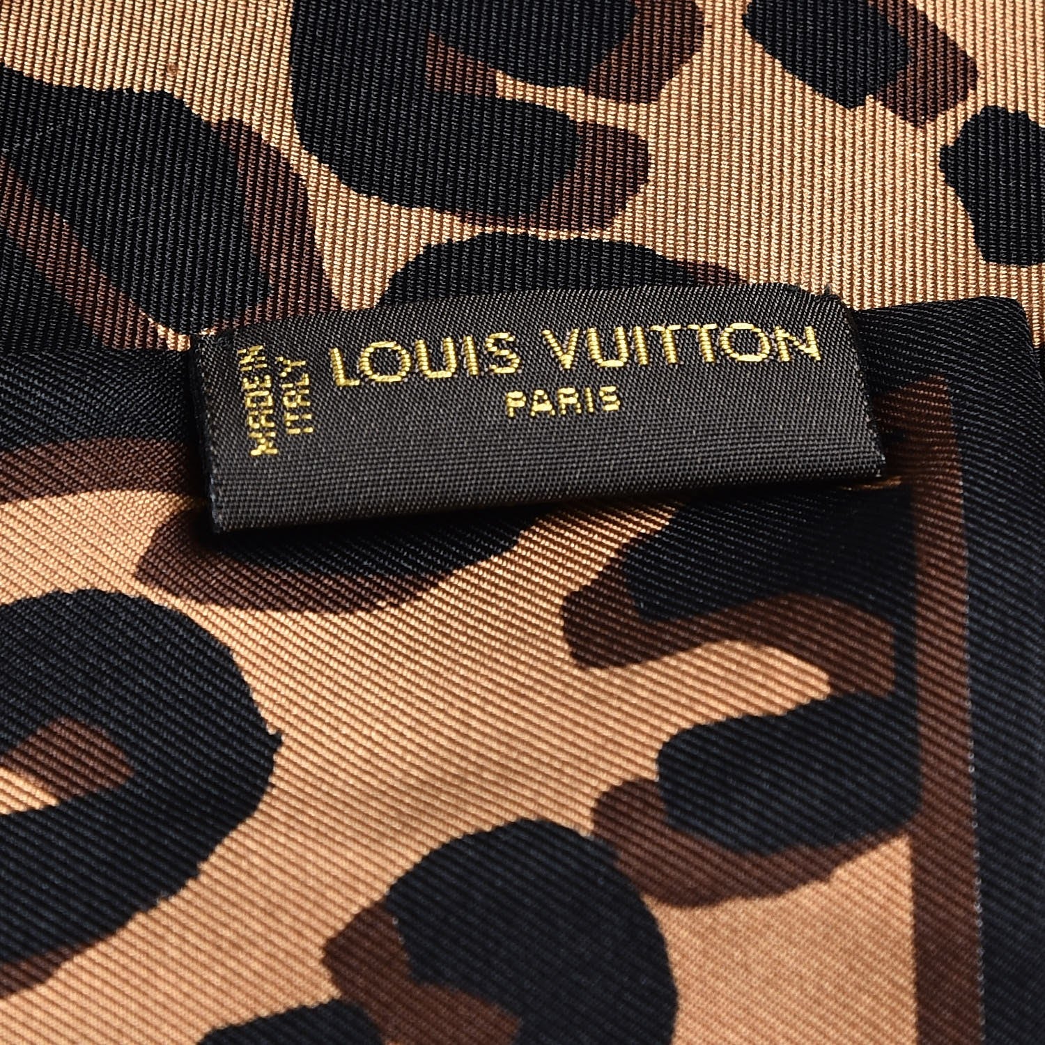 Louis Vuitton Silk Leopard Bandeau Scarf Marron 4 of 8