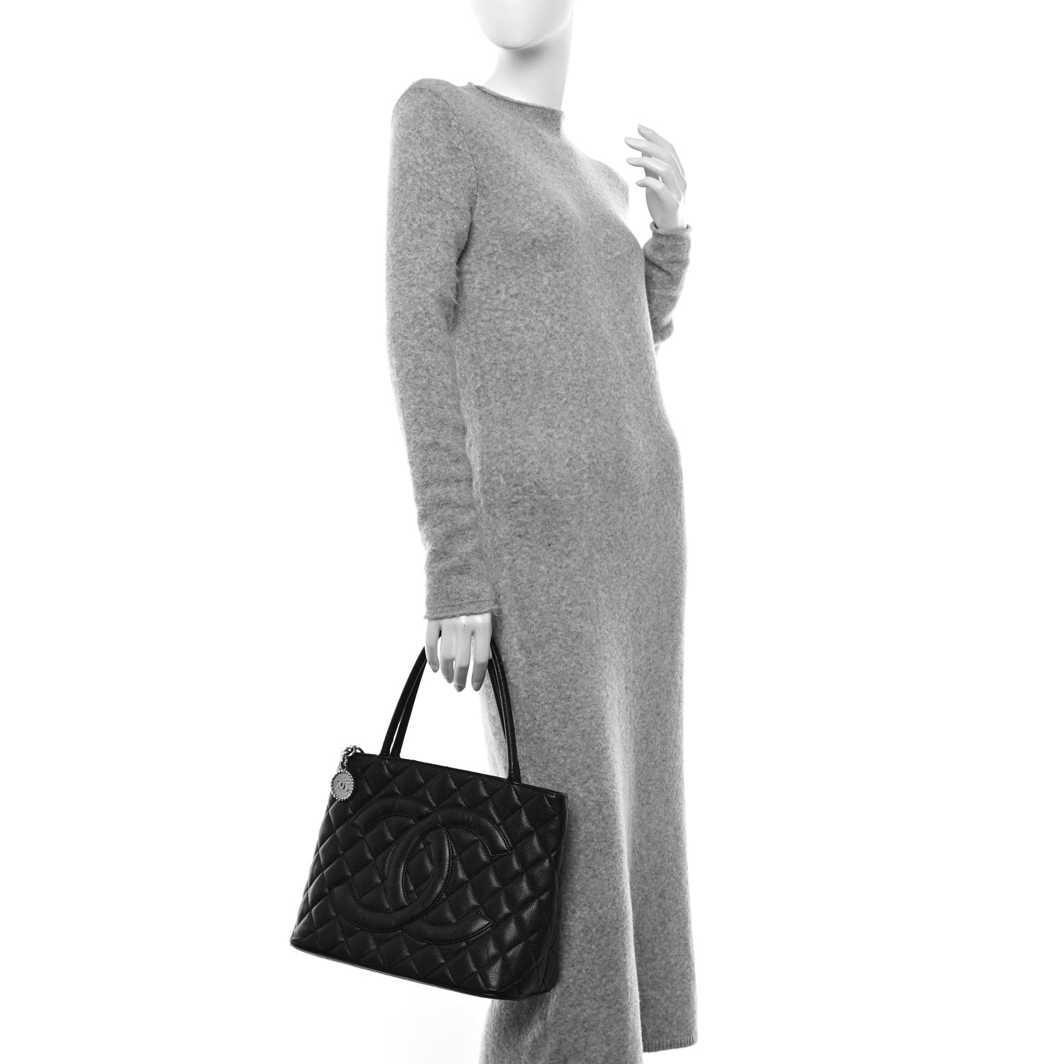 Chanel Caviar Quilted Medallion Tote Black 2 of 11