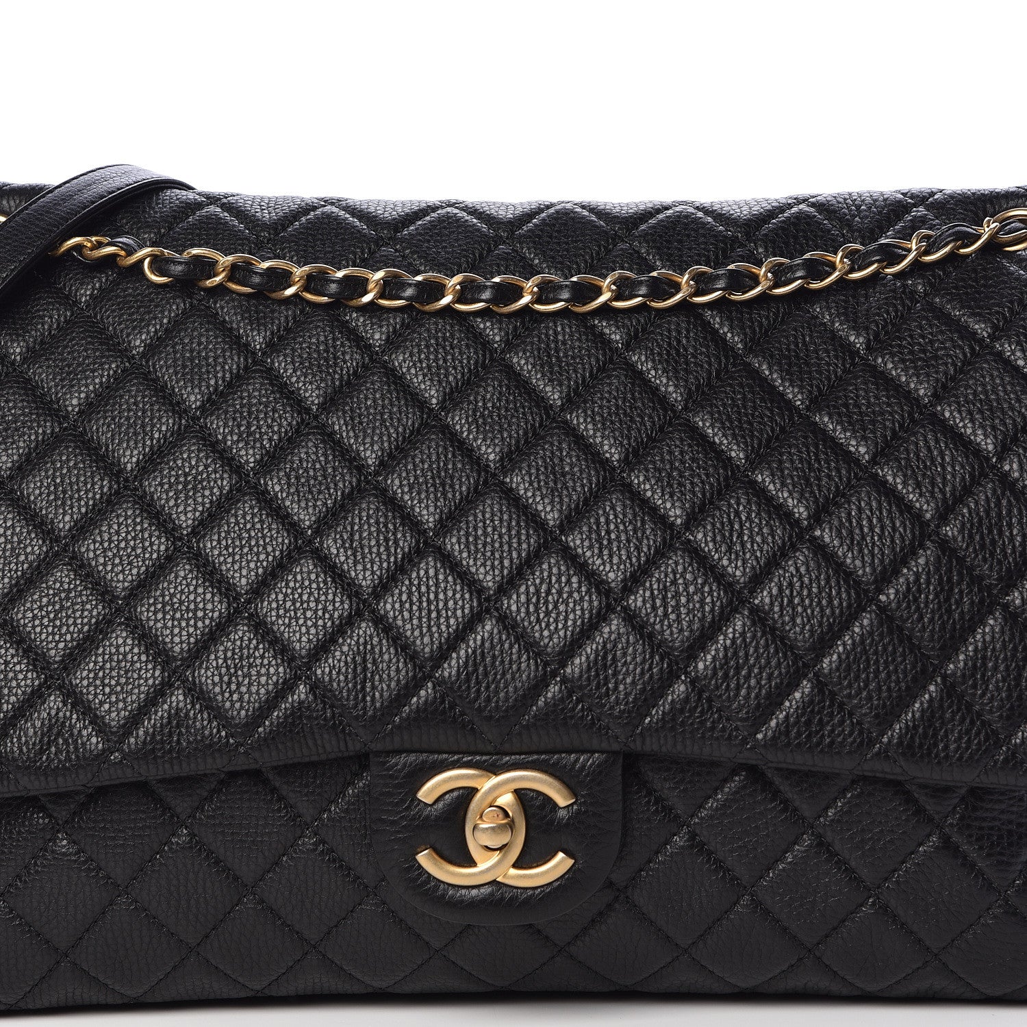 Chanel Calfskin Quilted XXL Travel Flap Bag Black 10 of 11