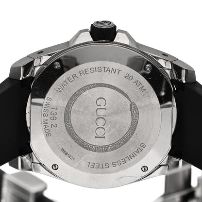 Gucci Stainless Steel Rubber 45mm Dive Snake Quartz Watch Black 4 of 4