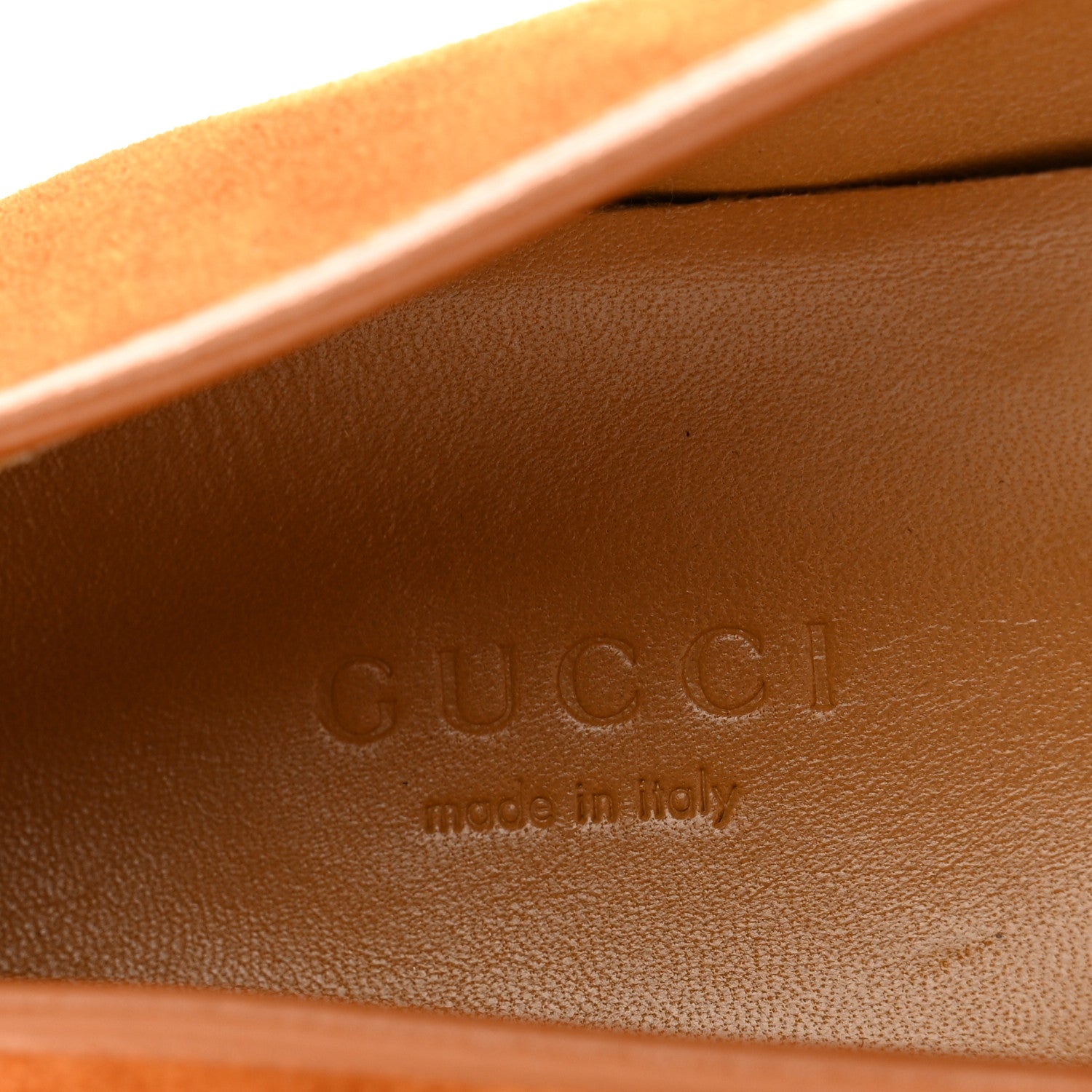 Gucci Suede Cachemire Malaga Kid Womens Jordaan Loafers 38.5 Blondie Cognac 5 of 11