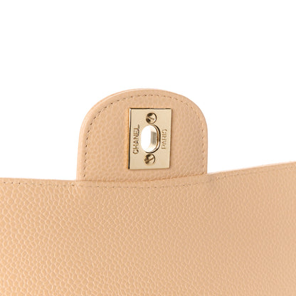 Chanel Caviar Quilted Medium Double Flap Beige 6 of 12