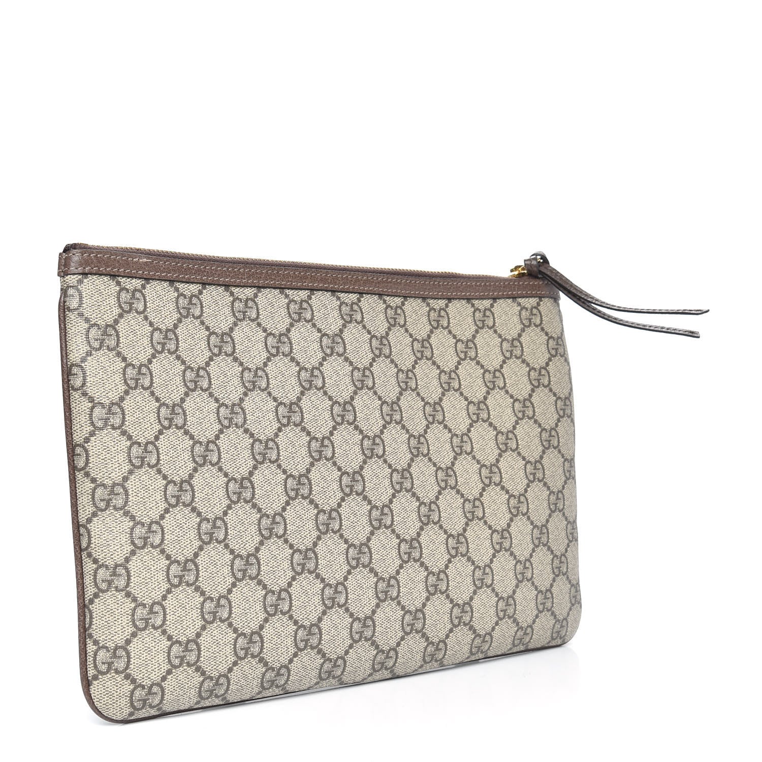 Gucci GG Supreme Monogram Large Ophidia Pouch Clutch Brown 3 of 9