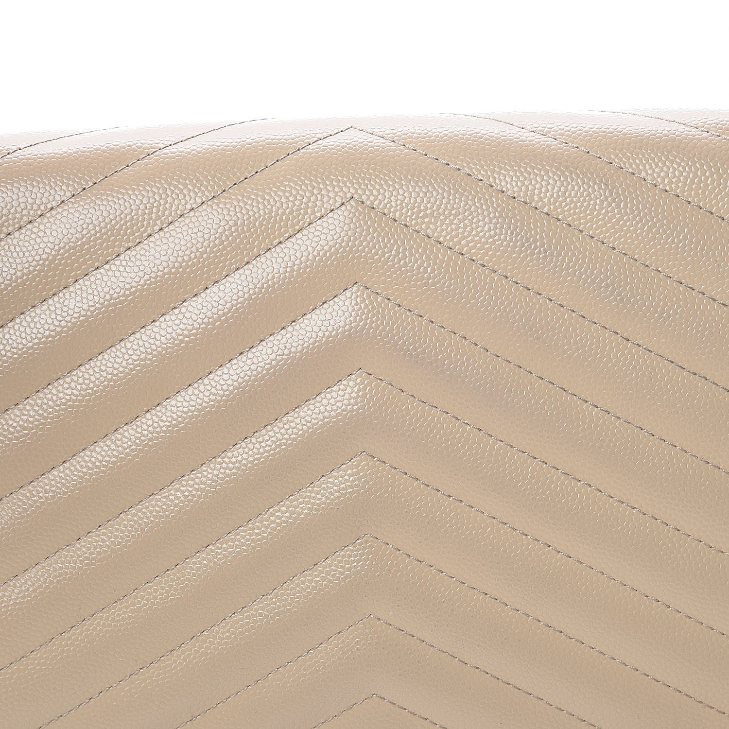 Saint Laurent Grain De Poudre Matelasse Chevron Monogram Chain Wallet Nude Powder 8 of 15