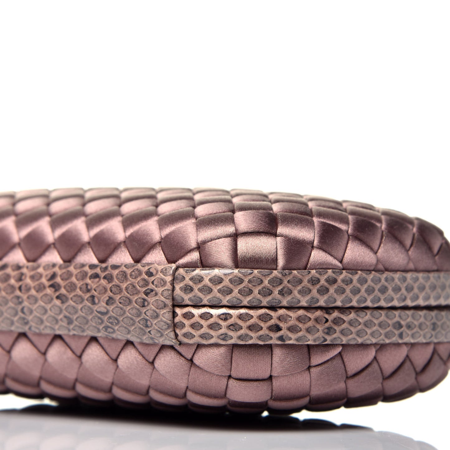 Satin Intreccio Impero Ayers Knot Clutch Pink