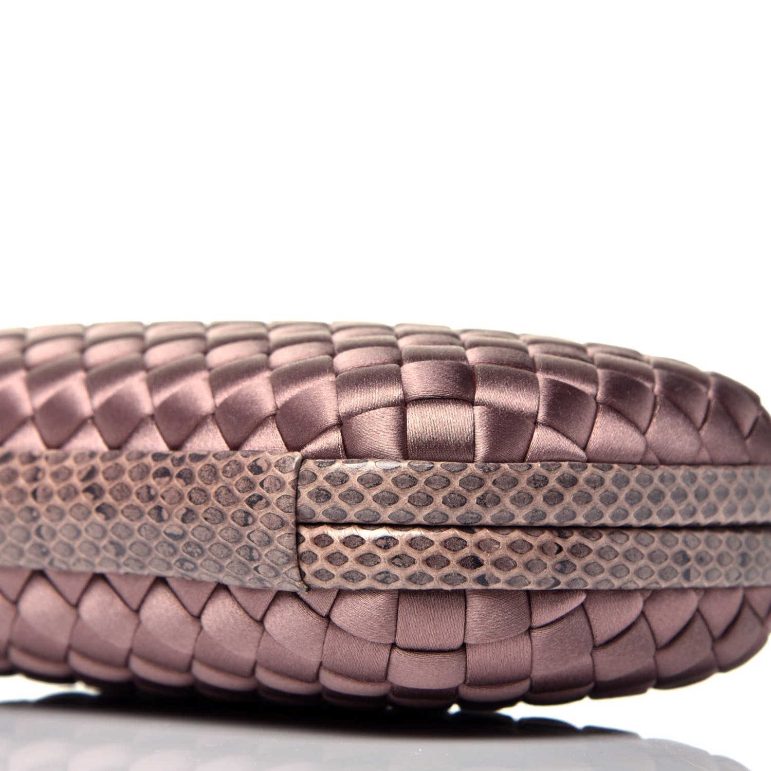 Bottega Veneta Satin Intreccio Impero Ayers Knot Clutch Pink 8 of 8