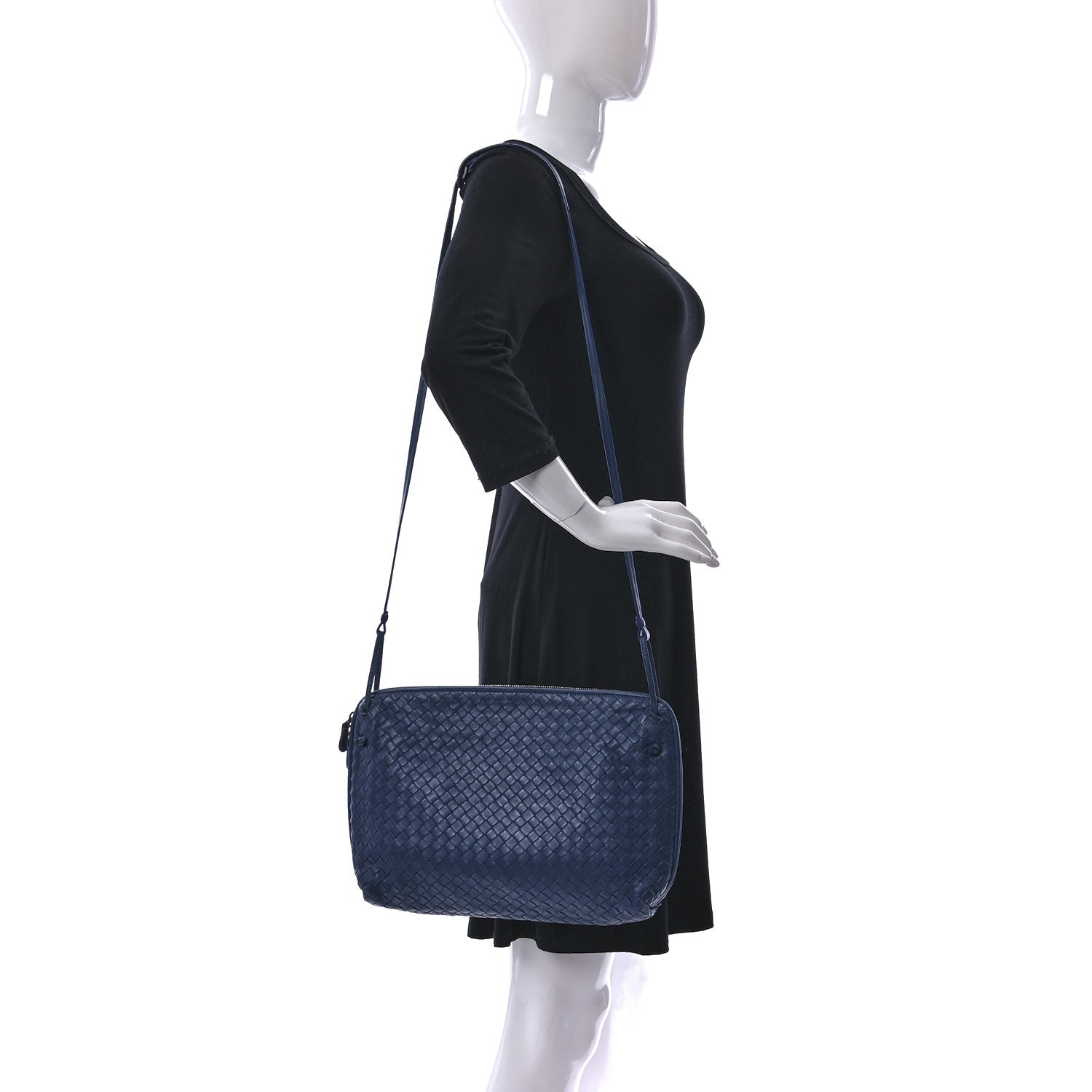 Bottega Veneta Nappa Intrecciato Pillow Crossbody Messenger Blue 2 of 15