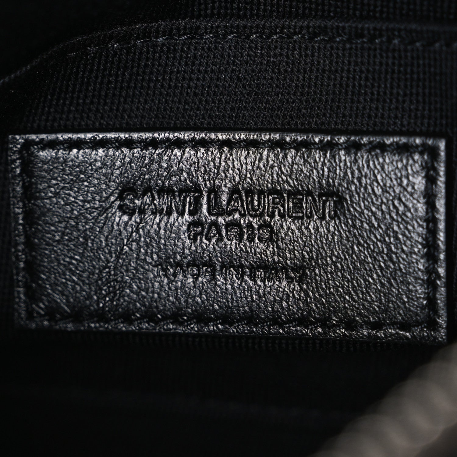 Saint Laurent Grain De Poudre Zippered Pouch Black 6 of 7