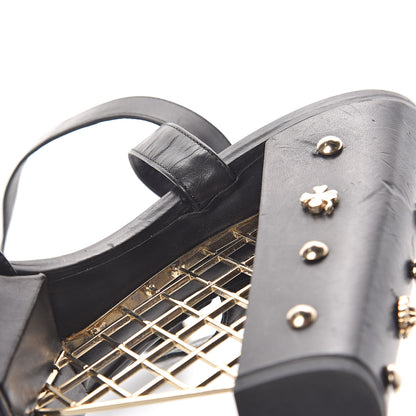 Chanel Calfskin Studded Platform Pumps 40 Black 10 of 10