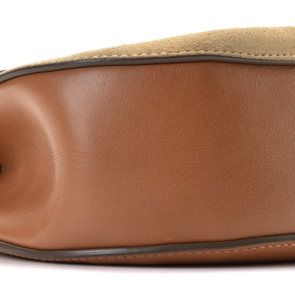 Chloe Suede Smooth Calfskin Drew Shoulder Bag Milky Coffee 9 of 10