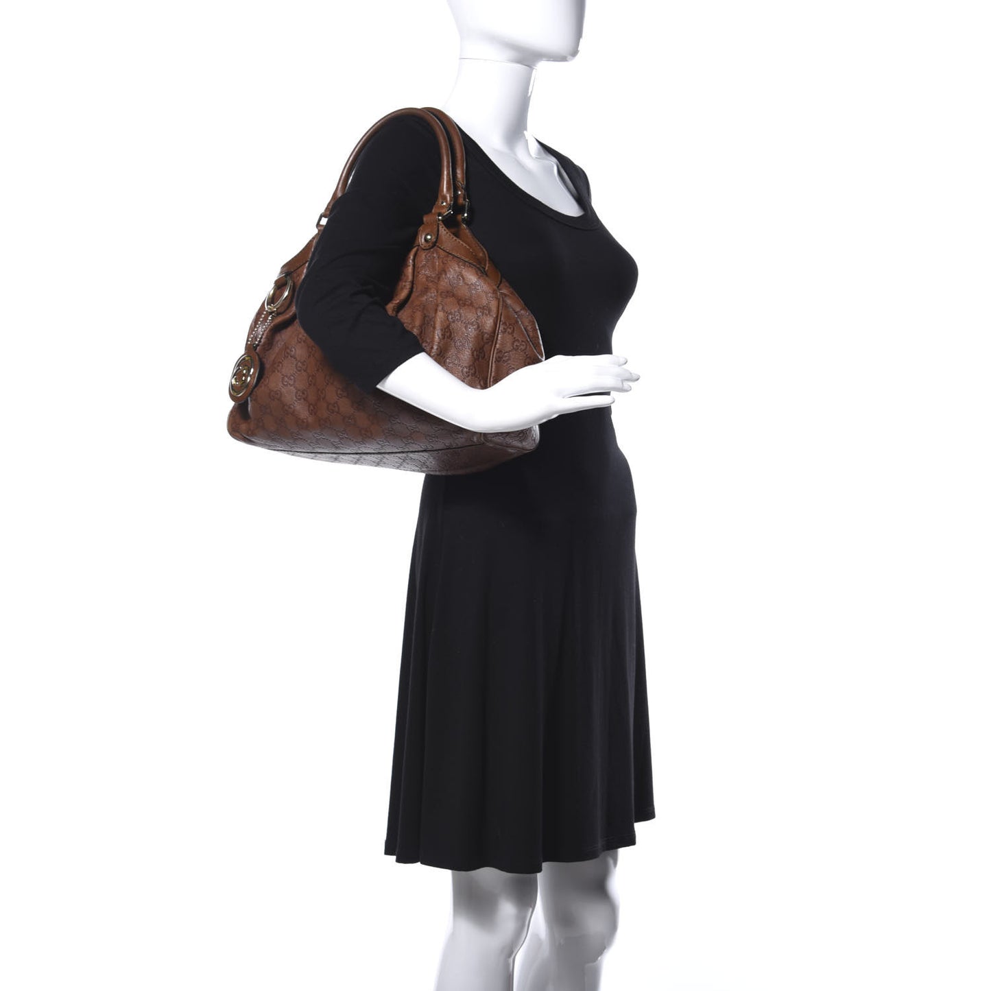 Guccissima Medium Sukey Tote Brown