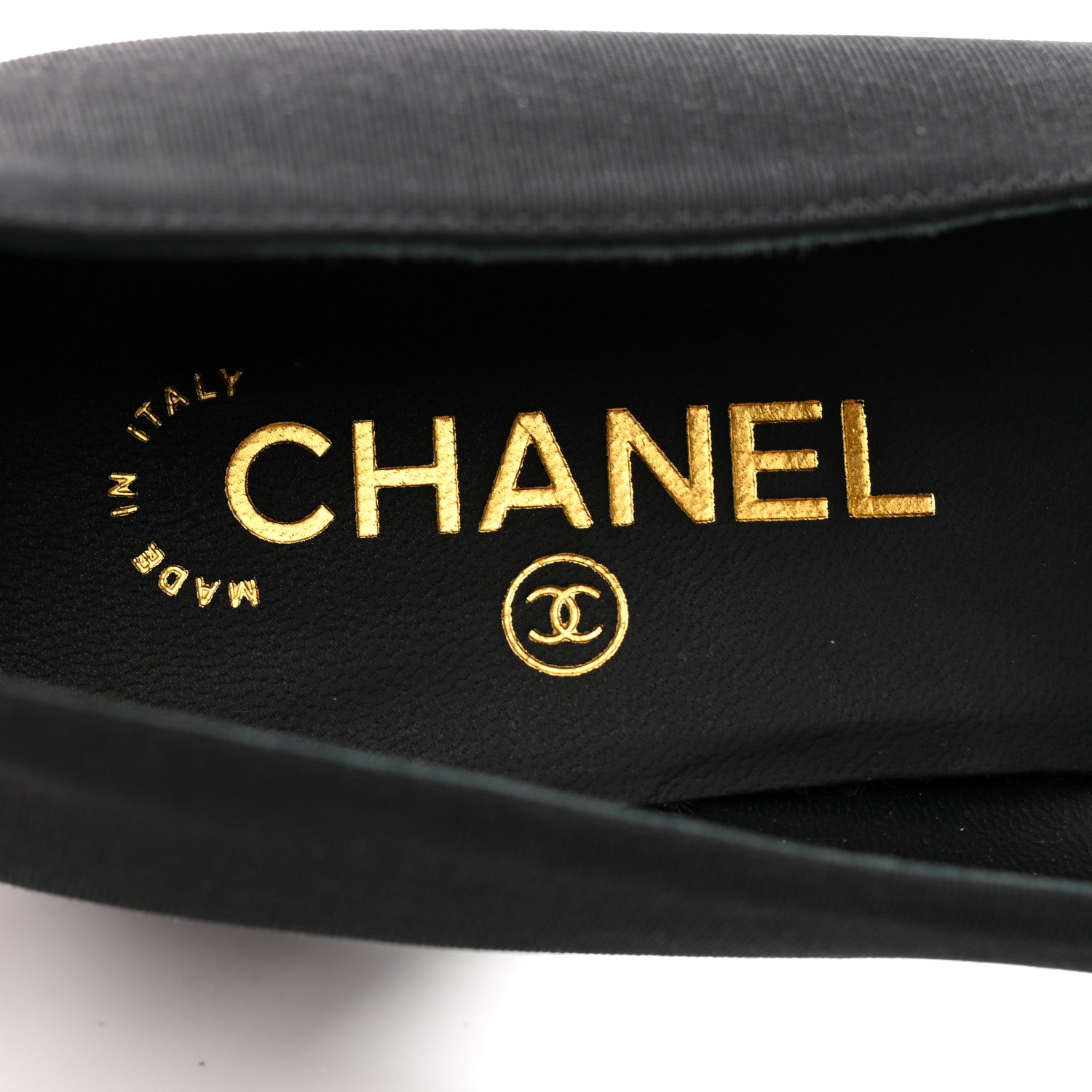 Chanel Grosgrain Patent Cap Toe CC Pumps 39.5 Black 6 of 9
